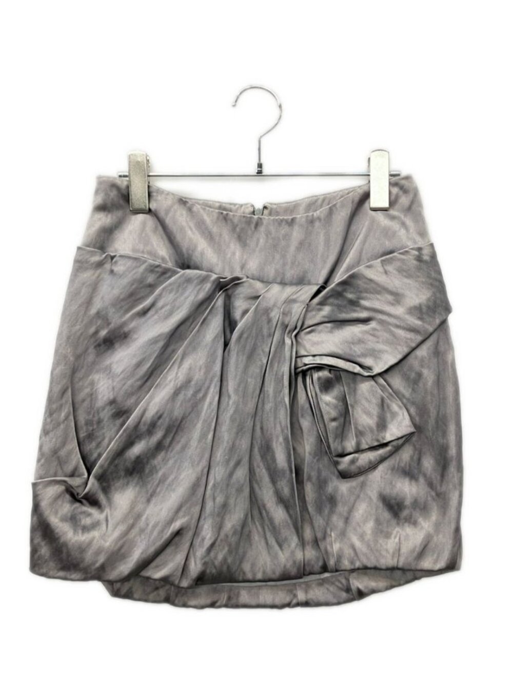 Prada Silk Blend Asymmetric Ribbon Mini Skirt 38